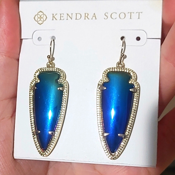 Kendra Scott Black Iridescent Sky Earrings - Picture 1 of 4